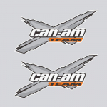 2 tk Can-Am Team kleebis kleebis vin&uuml;&uuml;l ATV BRP Quad Canam Racing Lumekaaner PREMIUM hall v&auml;rv