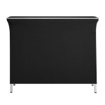 Kokkupandav kaasaskantav baarilaud, 1100 x 385 x 885 mm, kandekotiga, 2 hoiuriiulit ja eemaldatava seelikuga, kiire ja lihtne paigaldus, kokkupandav mobiilne