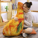 Simuleeritud kanakoiva viskepadi m&auml;nguasi sama loomingulise simuleeritud toidun&auml;ksiga viskepadi nukk pl&uuml;&uuml;sist m&auml;nguasi naljakas nukk 60cm（0.4kg）