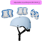 Xuanling Laste uisutamisvarustus Spordikaitsevarustus Tasakaaluratas Beebi rulluisutamise p&otilde;lve- ja k&uuml;&uuml;narnukikaitsmete komplekt New Blue Helmet + Protective Gear / One size sinine