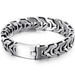Suur suurus 20/22/24CM Pikk Raske Roostevabast Terasest Meeste K&auml;ev&otilde;ru Meeste L&uuml;lidega Kett K&auml;ev&otilde;rud Metallist Bangles Massiivne K&auml;el Ehted 22cm gray