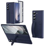 Originaaltelefonikarp Samsung Galaxy Z Fold 7 6 jaoks Silikoonkarp Kaitsekate Jalatugiga Z Fold6 Silikoonist Hoidikuga Korpuse EF-MF956 Z Fold6&No Protective Film sinine