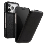 Melkco Ehtne Nahast Magnetlaadimisega Klapp&uuml;mbris iPhone 17 Pro Max 17 Air Telefonile &Auml;ri Vertikaalse Avamisega Esimene Kiht Veisenahast Kate For iPhone 17Pro Max must