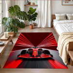 Libisemisvastane kristallveluurist p&otilde;randamatt, Scuderia Ferrari disainiga vaip siseruumidesse, elutuppa, magamistuppa, kodu kaunistamiseks 80cmx120cm