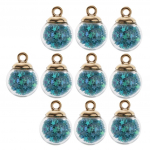 10 t&uuml;kki, 16 mm v&auml;ike t&auml;ht klaaskuuli amulett, DIY k&auml;sit&ouml;&ouml; roosa 16mm