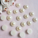 100 tk valge elevandiluu kunstp&auml;rliga lillehelmed mobiiltelefoni pulma kaunistus 9 mm