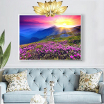 Teemantv&auml;rvimine T&auml;is&uuml;mmargune teemanttikandid Wildflower 5D DIY ristpistes 20X30CM