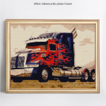 5D DIY Teemantmaal Cartoon Truck Teemanttikandid Rhinestone pilt 20X30CM