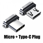 FONKEN C-t&uuml;&uuml;pi pistikupesa laadija pistiku adapteri magnetkaabli pistiku otsad pea tolmupistik Micro USB pistik Micro Plug+Type-C Plug