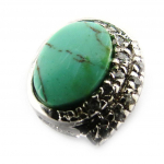 Les Tr&eacute;sors De Lily [J5278] - Pendentif Argent 'Sappho' turquoise t&uuml;rkiissinine