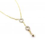 Altesse [K4720] - Collier Plaqu&eacute; Or 'D&eacute;esse' blanc valge
