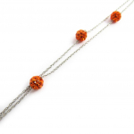 Les Tr&eacute;sors De Lily [L9797] - Bracelet Argent 'Sissi' orange - 6 mm oranž