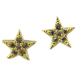 7bis [Q6140] - K&auml;sitsi valmistatud k&otilde;rvar&otilde;ngad 'Une Etoile est N&eacute;e' kuldne valge - 5x5 mm valge