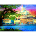 T&auml;ielik 5D-tehtud teemantmaal koomiks, maastik, teemanttikandid, ristpistes kodukaunistus, k&auml;sitsi valmistatud kingitus 20x30cm