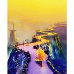 Isetegija 5D teemantmaal  J&otilde;epaat  Teemantmaalingud T&auml;is&uuml;mmargused kividega maalimine Teemanttikandid maastik kodukaunistus 20X30CM