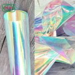 L&auml;bipaistev PVC holograafiline kangas mitmev&auml;rviline vin&uuml;&uuml;lkile DIY koti k&auml;sit&ouml;&ouml; 20*95cm