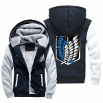 Anime Attack on Titan Cosplay kost&uuml;&uuml;m Kapuutsiga Paks kapuuts T&otilde;mblukuga jope MEESTE Naiste Fliisist v&auml;lisriided Mantlid XL