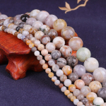 Bambusest lehtedest marmorist looduslik kivi 4/6/8/10/12 mm &uuml;marad lahtised helmed ehete valmistamiseks 4mm 89pcs