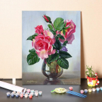 Maalimine numbrite j&auml;rgi K&auml;sitsi maalitud DIY digitaalne &otilde;limaal L&otilde;uendimaal Kodukaunistus Dekompressioon 40x50cm no frame