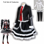 Yasuhiro Taeko Cosplay kost&uuml;&uuml;m Danganronpa Celestia Ludenberg Parukad naine Lolita vormi seelik Halloweeni peokleit S