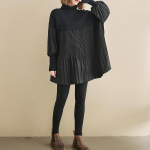 DIMANAF 2021 suures suuruses s&uuml;giskampsun, pikkade varrukatega naiste V-kaelusega kudumispullover, lapiline pullover Elastsed mood lahtised topid ja trikood One Size must