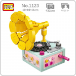 LOZ 1123 Muusikariistad Fonograaf Gramofon Muusikapleier Jukebox Mini klotsid Tellised Ehitusm&auml;nguasi lastele Kingitus ilma karbita