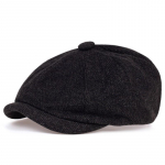 Tweed Newsboy m&uuml;ts Barett kalasaba Gatsby m&uuml;tsid T&auml;navak&uuml;barad, kaheksanurksed tipud ja &auml;&auml;rem&uuml;tsikesed Talvised kevadised hip-hop baretid L must
