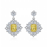 BELLA BOX Luksuslik naiste k&otilde;rvar&otilde;ngas Ascheri kollase teemandiga kingitus pulmapeole sinine