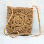 Yogodlns Uus &otilde;lgkott Bohemian Beach Bag Women Heegeldatud Crossbody Ultralight &otilde;lakott Naistele 22*1*26cm pruun