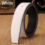 Meeste asendusrihm, DIY, lukuta 38 mm ehtsast nahast mood, vastupidav uus kuum 7 v&auml;rvi 105cm valge