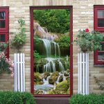 Isekleepuvad uksekleebised 3D tapeet Vin&uuml;&uuml;l eemaldatavad veekindlad seinamaalingud siseuste jaoks kodukontori kaunistamiseks 77x200cm