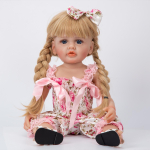 55 CM Reborn Baby Dolls kogu kehaga silikoonist veekindel v&auml;ikelapse t&uuml;druku nukk printsess Betty elutruu pehme puudutus lapsele s&uuml;nnip&auml;evakingiks 55 cm sinine