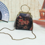 Johnature Retro siidist k&auml;sit&ouml;&ouml;na valmistatud Cheongsami kott Naistele mitmek&uuml;lgne elegantne lilleline Hasp Tuts k&auml;ekott naistele mini &otilde;lakott mitmev&auml;rviline
