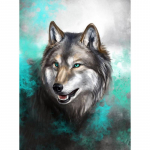 5D teemantmaaling hunt loomade kivist pilt DIY t&auml;isteemanttikandid mosaiik k&auml;sitsi valmistatud kunstimaaling kingitus kodukaunistus Full Round 20x30CM