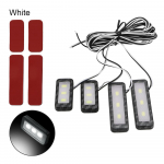 LED auto sisemine kaussi tuli k&auml;etugi siseukse k&auml;epideme valgustus dekoratiivtuled 4 tk 6 v&auml;rvi universaalne valge