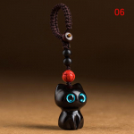 Sandlipuu puidust kassi v&otilde;tmehoidja Anime armas mobiiltelefoni kett puidust ripats