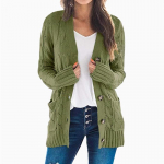 Pikkade varrukatega trossdžemprid kootud kampsun Naiste n&ouml;&ouml;bid Kampsun kampsun riided lahtised kardiganid jakk Talvetopsid kampsun 22840 S roheline