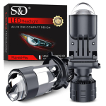 2tk 80W 25000LM Auto Lamp Mini Lens LED H4 9003 HB2 Pirnid Esituli Auto Mootorratas Kaheprojektor Len LED Auto Moto Esilamp 12V 24V Left-Hand Drive gray