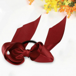 Naiste naiste lindiga vibun&ouml;&ouml;r Scrunchie, satiinist hobusesabahoidja juuksepaela aksessuaar kohv