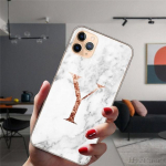 Iphone 14 Plus 13 12 Pro Max 11 14promax l&auml;bipaistev &uuml;mbris Fashion Marble A kuni Z Inglise algust&auml;hed pehme silikoonkate For 12 Pro Max