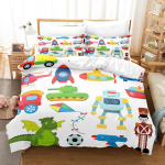 3D raja auto voodipesu komplekt Cartoon Engineering auto prinditud sulekott 2/3 t&uuml;kki DE135 * 200 t&auml;issuuruses lastetoa kodukaunistus EU Single 135x200cm