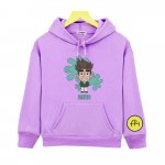 Kaup A4 VladA4 Prinditud Pusad Kawaii Cartoon Graphic Laste Pusa pikkade varrukatega poistele ja t&uuml;drukutele Pulloverid Kapuutsiga topid Armsad 130 lilla