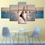 5 t&uuml;kki maastik ookean meri rand pilv taevas paat laev l&otilde;uend Meremaastik plakatid ja tr&uuml;kised sein Kodukaunistus ilma raamita 20x35cm*2 20x45cm*2 20x55cm*1