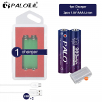 PALO 1,5v aaa liitium-liitium-ioon aku 900mWh AAA laetav aku + Usb AA laadija 1,5v liitiumi AA AAA jaoks