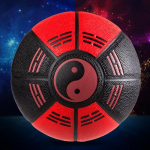 H&uuml;groskoopne ja kulumiskindel PU pehme nahk standard nr. 7 Tai Chi Bagua korvpallitoe kohandamine 24.6cm in diameter must/valge