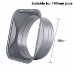 H&otilde;behall Vent Flange Square Base &otilde;huventilatsioon 100mm