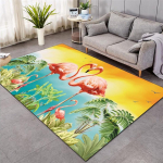 Moodne flamingode prindivaip Lehed, lehed tr&uuml;kitud vaip Magamistoa suure pindalaga libisemiskindel vaip elutoa kodu kaunistamiseks 40x120cm