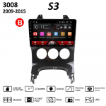 Autoraadio GPS-navigatsioonis&uuml;steem Peugeot 3008 jaoks 2009-2015 2 Din Android WiFi Auto multimeediumipleier Automaatne stereo FM raadio peaseade 2+32GB 2+32GB,B