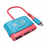 Nintendo Switchi/Switchi OLED-doki teleri doki jaoks kaasaskantav dokkimisjaam USB C-st 4K HDMI-&uuml;hilduv USB 3.0 jaoturi laadimiskonverter sinine