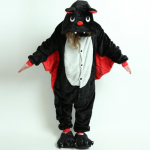 Black Bat Cosplay pidžaamad kigurumi onesie pidžaamad Lapsed Poistele Kapuutsiga magamisriided Talvekingad lastele Naljakad kingitused kost&uuml;&uuml;mid riided t&uuml;drukute komplektid 4T